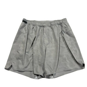 Lululemon Athletica Gray Athletic Shorts Built In Underwear